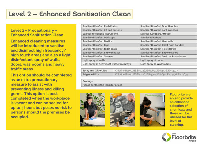 Level 2 Enhanced Sanitisation Clean
